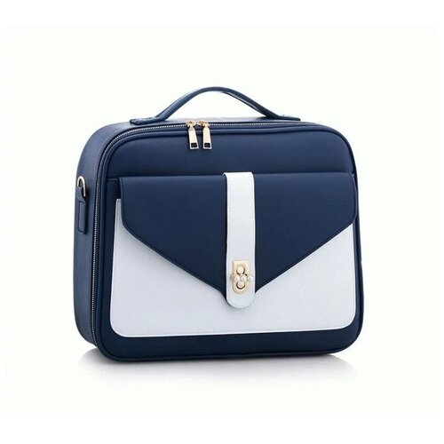 Профессиональный кейс визажиста Calmi Pure Beauty 4-1051-2L White &Blue