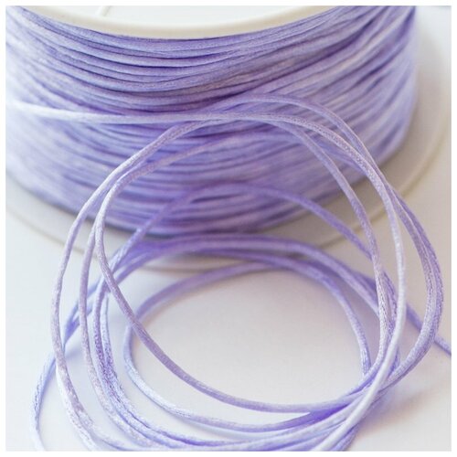 Шнур атласный 1 мм 20 метров для шитья / рукоделия / кумихимо, цвет синий электрик