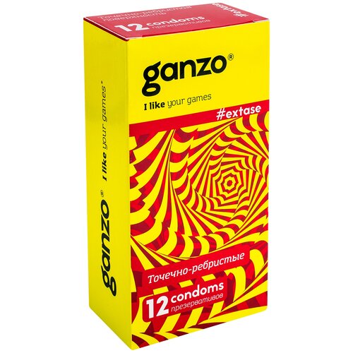 Купить Презервативы Ganzo Extase, 3 уп. по 12 шт., бесцветный, натуральный латекс