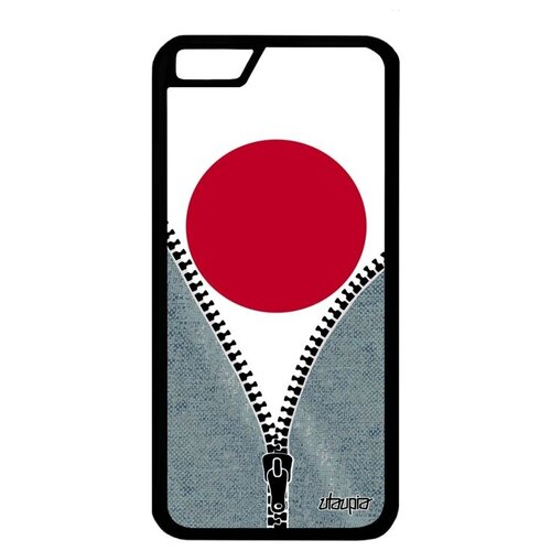 фото Противоударный чехол на мобильный // iphone 6s // "флаг японии на молнии" государственный страна, utaupia, серый