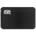 Внешний корпус для HDD/SSD AgeStar 3UB2A8-6G SATA III пластик/алюминий, черный, 2.5