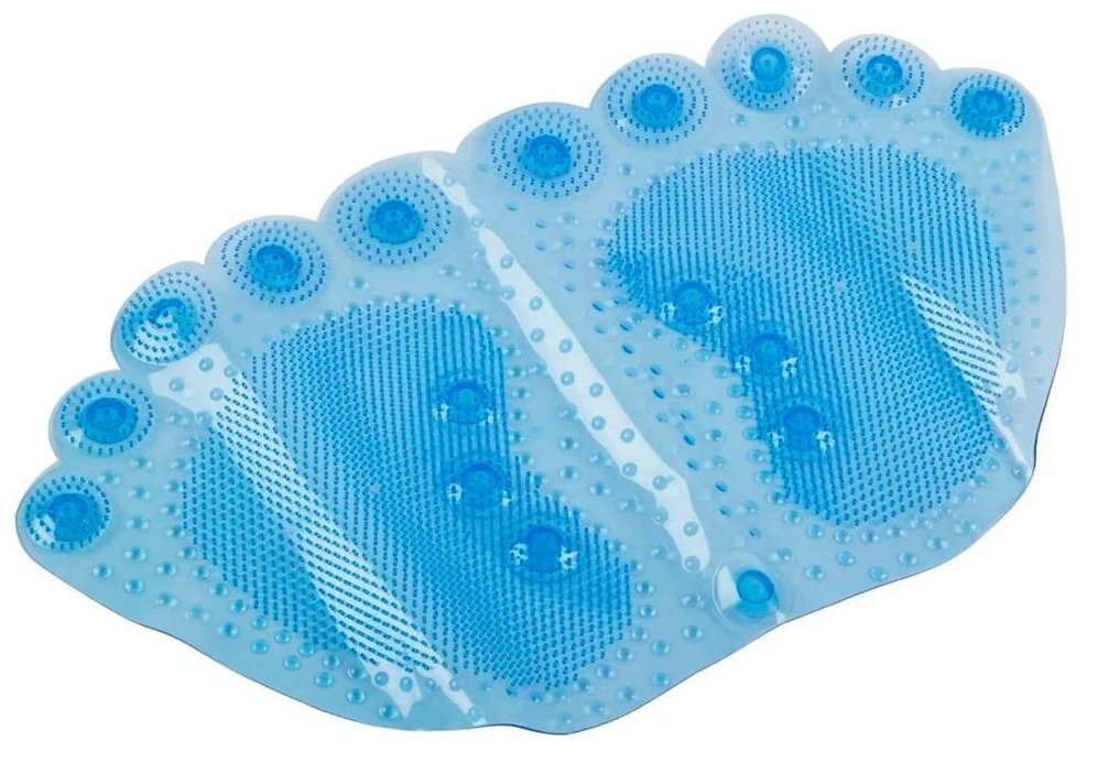 фото Коврик Рыжий кот Следы, 38.5х57.5см для ванной комнаты