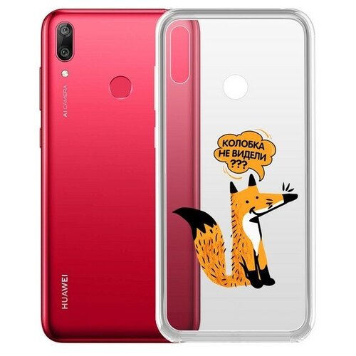 Чехол-накладка Krutoff Clear Case Лиса для Huawei Y7 (2019) чехол накладка krutoff clear case лиса для realme c11 2021