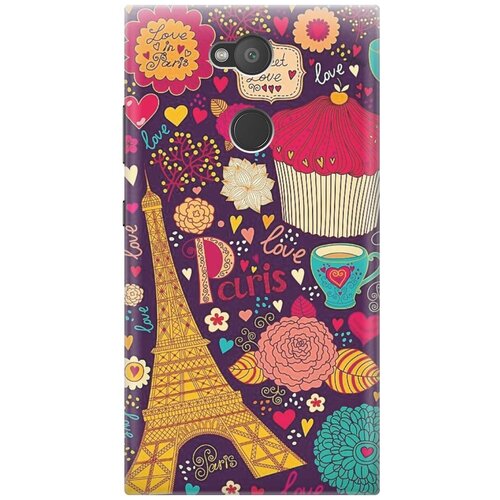 фото Re:pa накладка transparent для sony xperia l2 с принтом "love in paris"