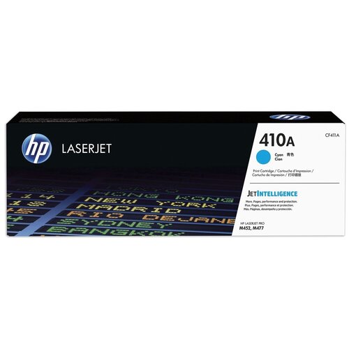 Картридж лазерный HP (CF411A) LaserJet Pro M477fdn/ M477fdw/ 477fnw/ M452dn/ M452nw, голубой, оригинальный, ресурс 2300 страниц