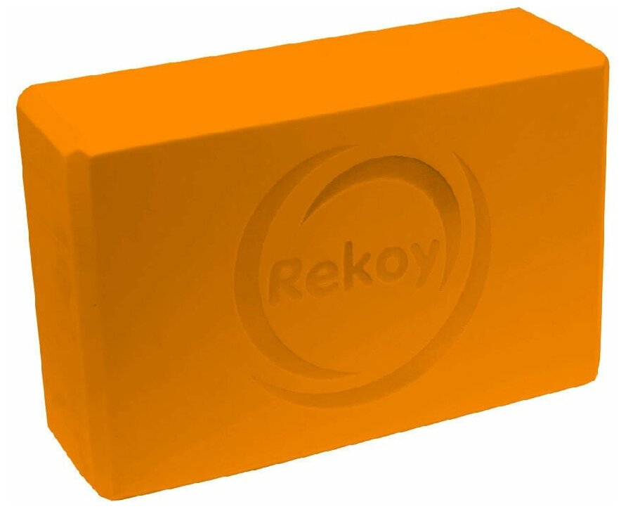 Блок для йоги ReKoy, оранжевый, 1 шт, EVA