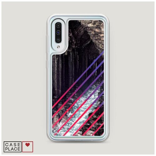 фото Чехол неоновый жидкий samsung galaxy a50 горная река 2 case place