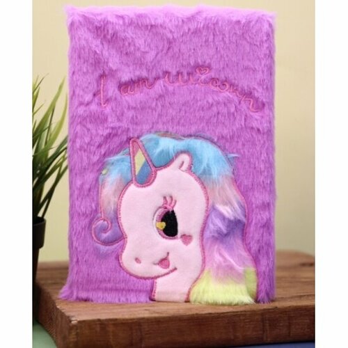 Блокнот плюшевый Ilikegift Unicorn heart, purple