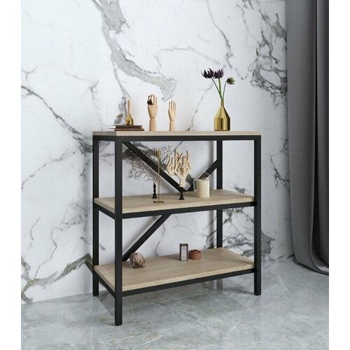 Консоль-стеллаж №6 ARSCOMGROUP чёрный сонома