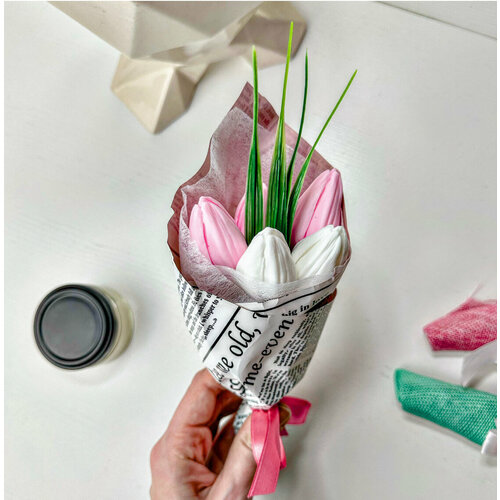 Букет тюльпанов из мыла - подарок для девушки букет тюльпанов из мыла подарок для девушки 8марта
