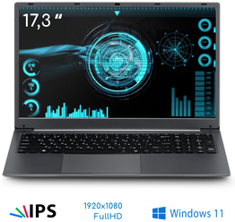 Ноутбук Azerty RB-1750 (17.3" IPS 1920x1080, Intel N5095 4x2.0GHz, 16Gb DDR4, 512Gb SSD)