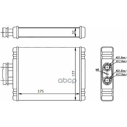 Радиатор Отопителя Салона Tg-Rih00516R0819031 TiGuar Audi A1 10- Skoda Fabia 99- Roomster 06- Volkswagen Fox 05- 6150₽
