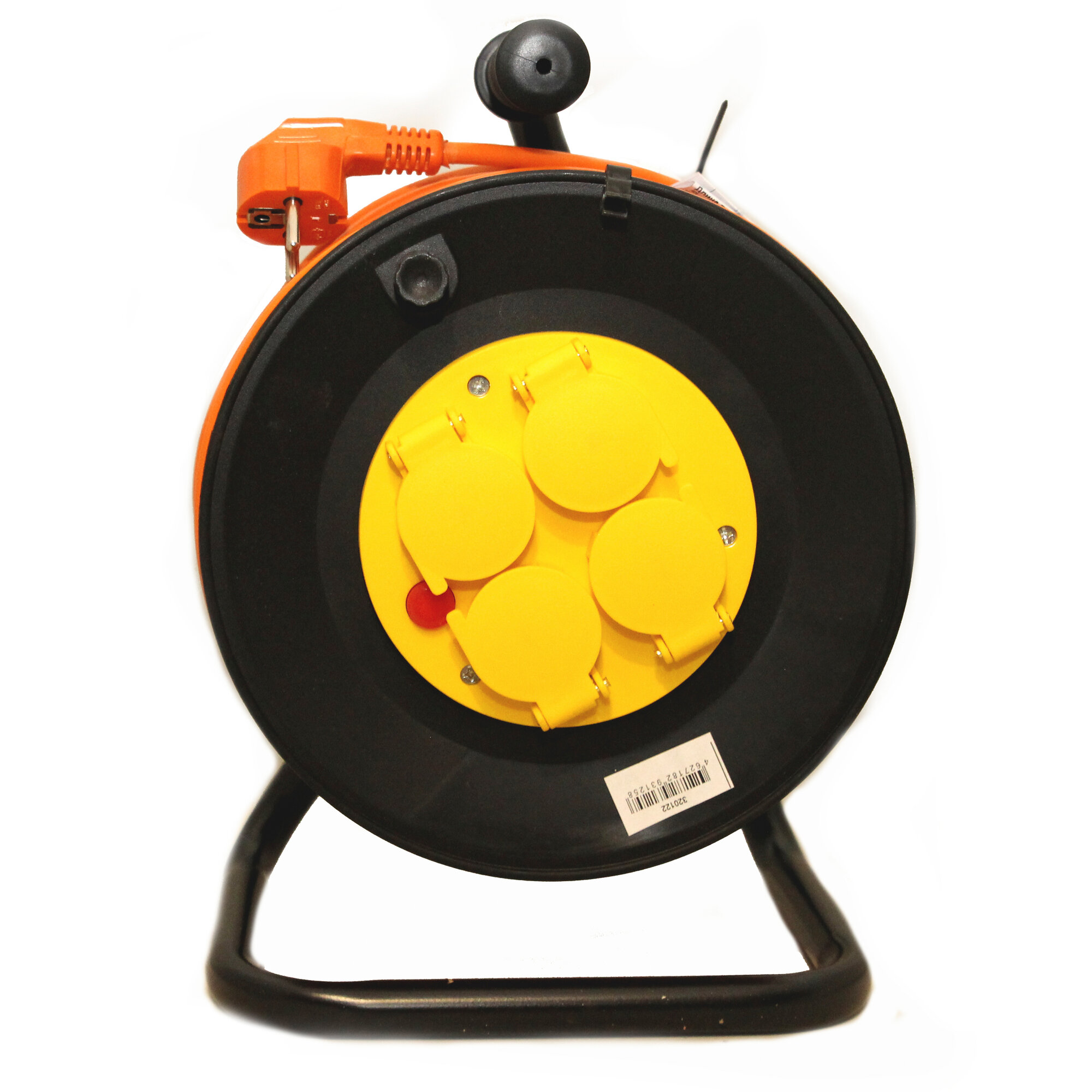 Удлинитель 4*50 м с з/к на каб. катушке на мет. ст-ке с авт. откл, с защ. шт. и крышками IP44 (ПВС 3х1,5)