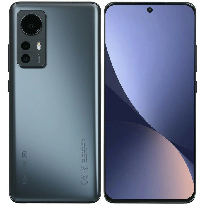 Смартфон Xiaomi 12X RU, 6.28", Amoled, 8 Гб, 128 Гб, 50 Мп, 32 Мп, 4500 мАч, NFC, серый