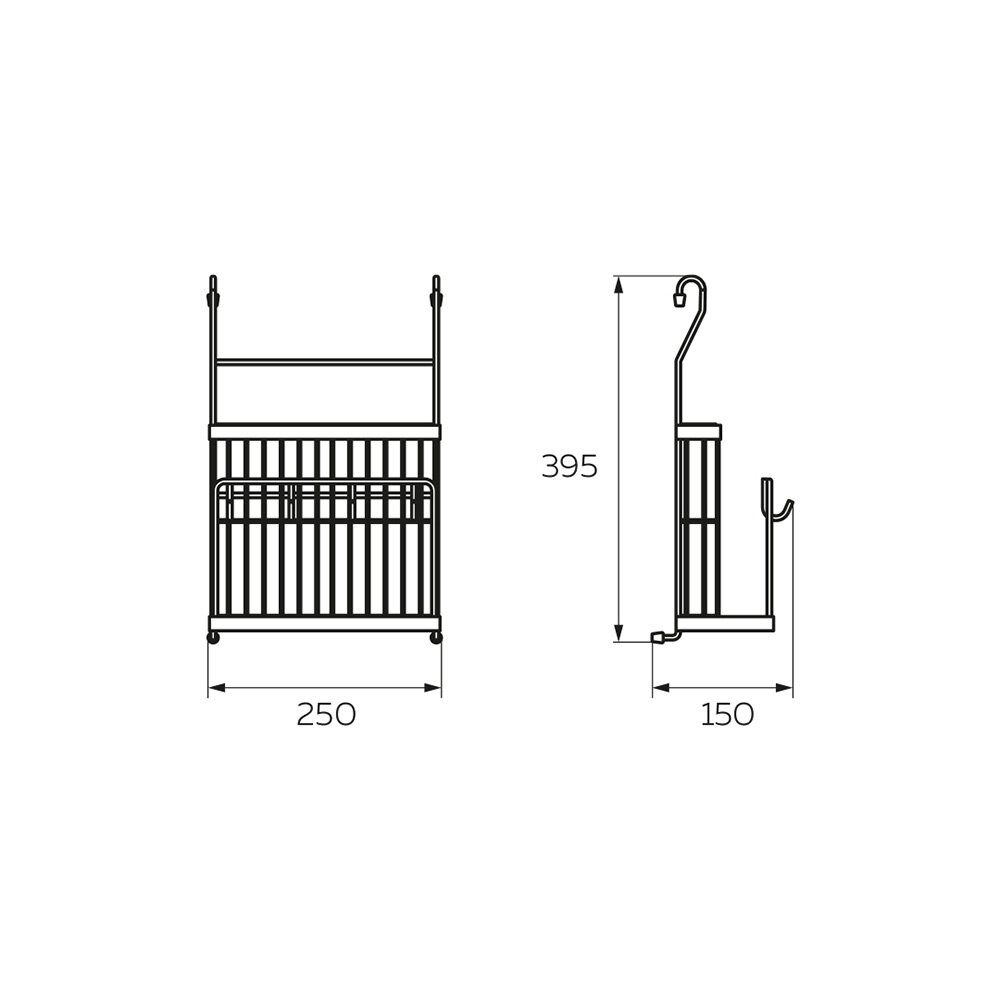 полка для ножей и досок с крючками, 250*130*390мм Lemax - фото №5