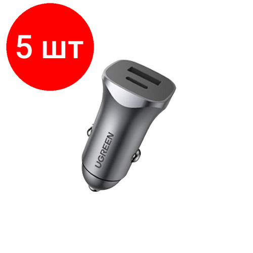 Комплект 5 штук, Зарядное устройство Ugreen USB-A + USB-C 30Вт (40858)