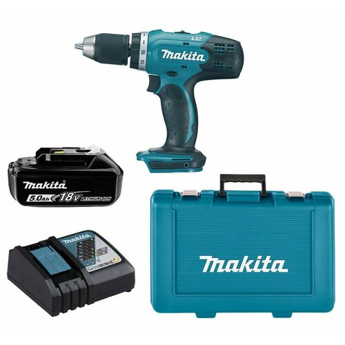 Аккумуляторная дрель-шуруповерт Makita DDF453RT 18V 1 x 50Ah зу Li-Ion 28014₽