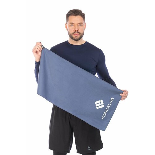 Полотенце FORCELAB маленькое спортивное быстросохнущее мягкое из микрофибры для бассейна тренировок фитнеса спорта для рук размер 40х80 темно-синее 820₽