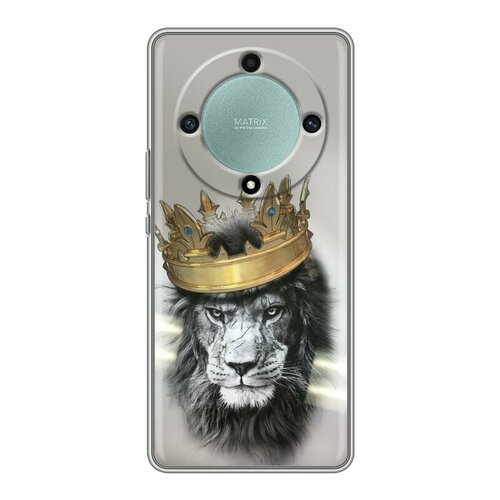 Дизайнерский силиконовый чехол для Хонор Х9а / Huawei Honor X9a Лев с короной силиконовый чехол львиный рык на honor x9a хонор x9a