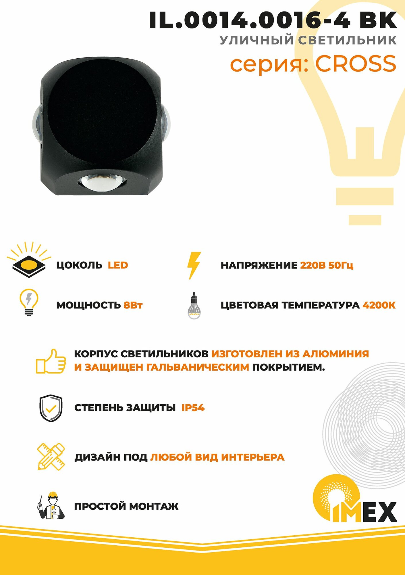 Настенный светильник IMEX - фото №4