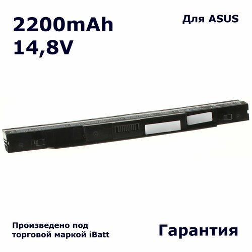 Аккумулятор iBatt 2200mAh, для GL552VW GL552VX ROG GL552JX GL552J GL552VW-DH71 GL552VX-XO103T GL552VW-CN GL552VX-XO103D GL552VX-XO104D GL552JX-DM351T аккумулятор батарея для ноутбука asus rog zx50jx a41n1424 15v 2600 mah