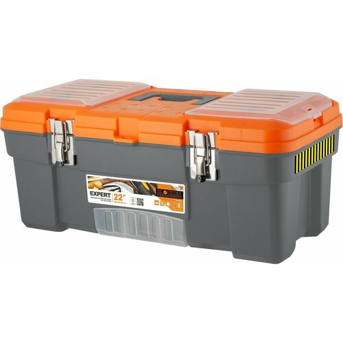 Ящик для инструментов Blocker Expert 22 с металлическими замками ящик для инструментов с метал замками blocker expert 22 цвет серо свинцовый оранжевый