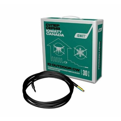 Греющий кабель IQWATT Наружный, 70м 2100Вт