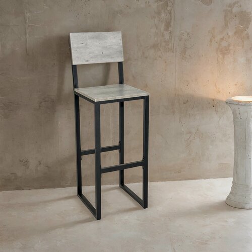 Изображение товара Стул барный металлический со спинкой (Грей)