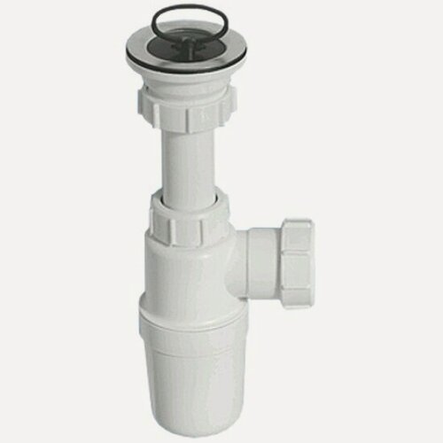 Изображение товара Сифон бутылочный Mcalpine MRSK1-A, 1 1/2" х 32 мм с вып. 70 мм и пробкой, выход 40 мм компрес.