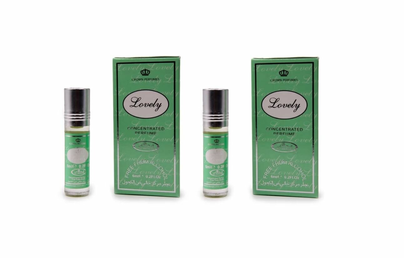 Al Rehab арабские масляные духи LOVELY, 6 мл 2 шт