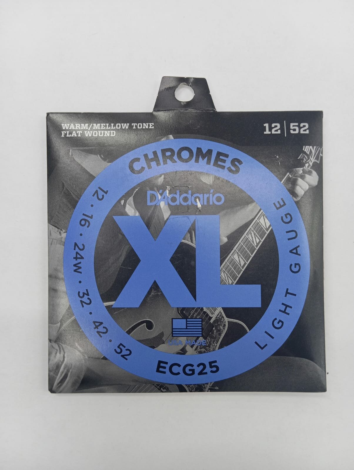 ECG25 Chromes Flat Wound Комплект струн для электрогитары, Light, 12-52, D'Addario