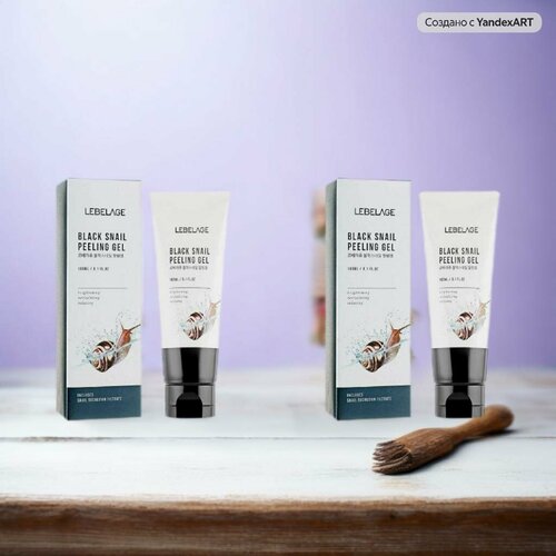 Пилинг-гель для лица Lebelage отшелушивающий с экстрактом чёрной улитки 180 мл 2 шт 1384₽