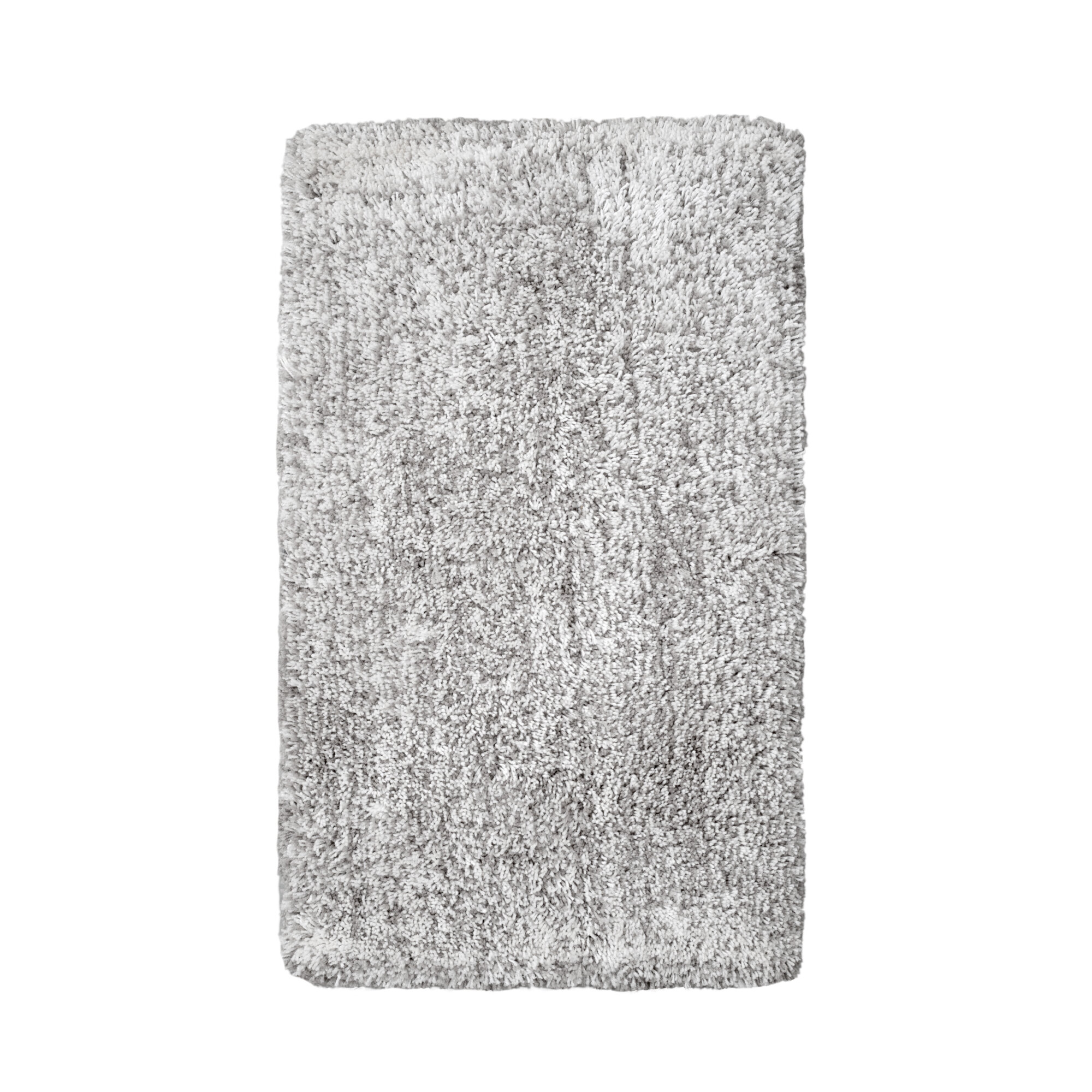 Коврик для ванной комнаты поликоттон 60*100 см FLUFFY серо-белый