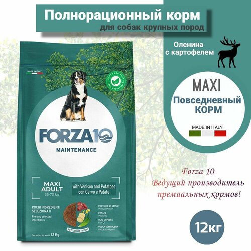 Сухой корм для собак крупных пород Forza10 Maxi Maintenance /оленина /картофель /12кг