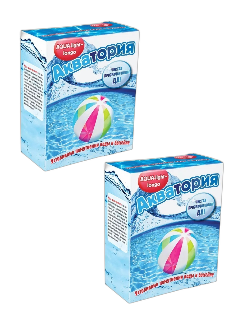Акватория AQUA light longo для устранения помутнения воды в бассейне 500 г  2 шт
