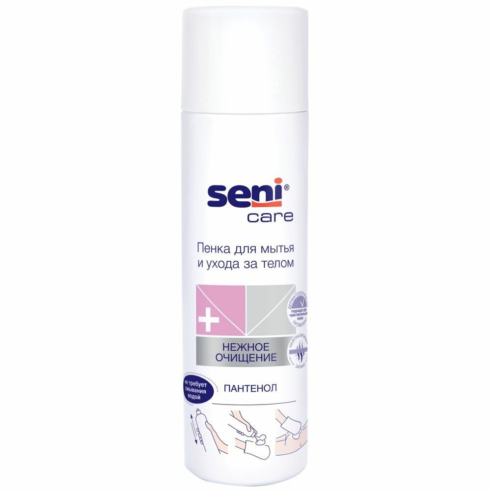 Картинки Seni Care Очищающая пена Сени для мытья и ухода за телом, 3 упаковки по 500 мл, комплект из 3х упаковок