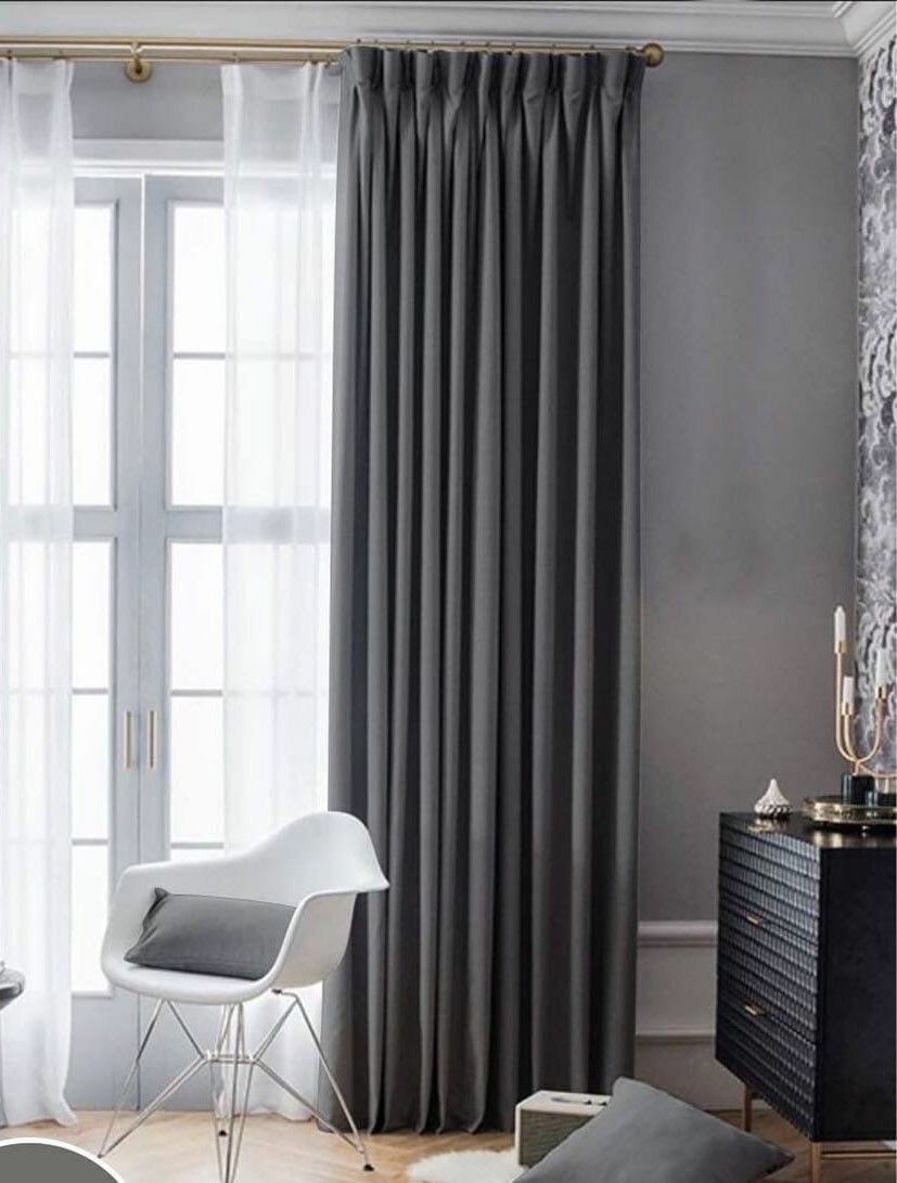 Штора Sofa Home Блэкаут/ Blackout 150х235 см, Графит