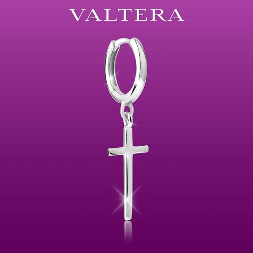 фото Серьга valtera, серебро, 925 проба, размер 11 мм, , серебристый