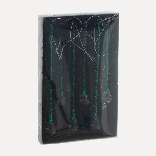 Изображение товара Елочная игрушка Сосулька набор из 6 шт, 2х2х20,5 см KSM-805825