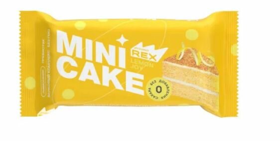 Proteinrex Пирожное протеиновое mini-cake (8шт в уп) 40 г "Лимонный тортик"