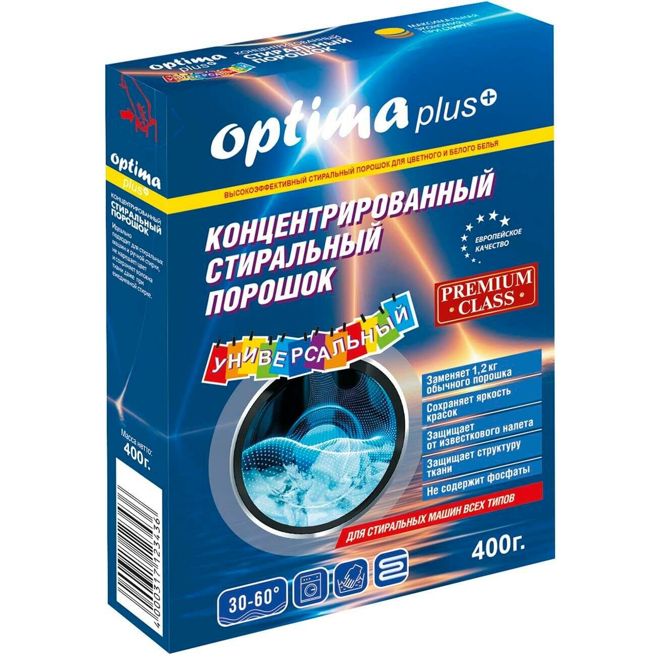 Стиральный порошок Optima Plus Op - 103 400 грамм машинная стирка