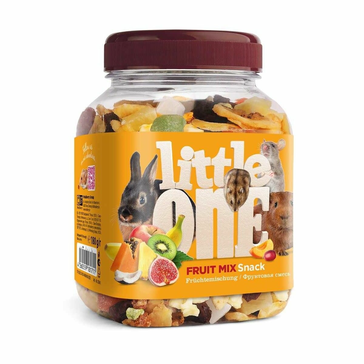 Little One Лакомство для грызунов фруктовая смесь ассорти 180 гр.