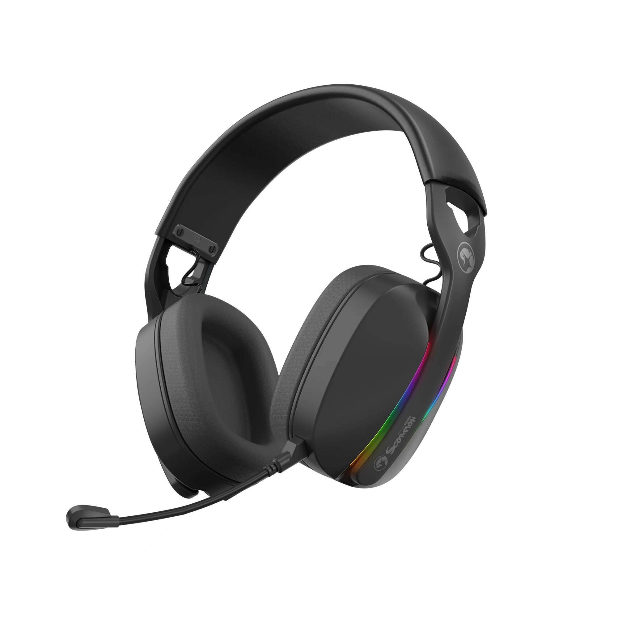 Игровые проводные наушники Marvo Pulz 70S HG9086 BK RGB-подсветка, черный