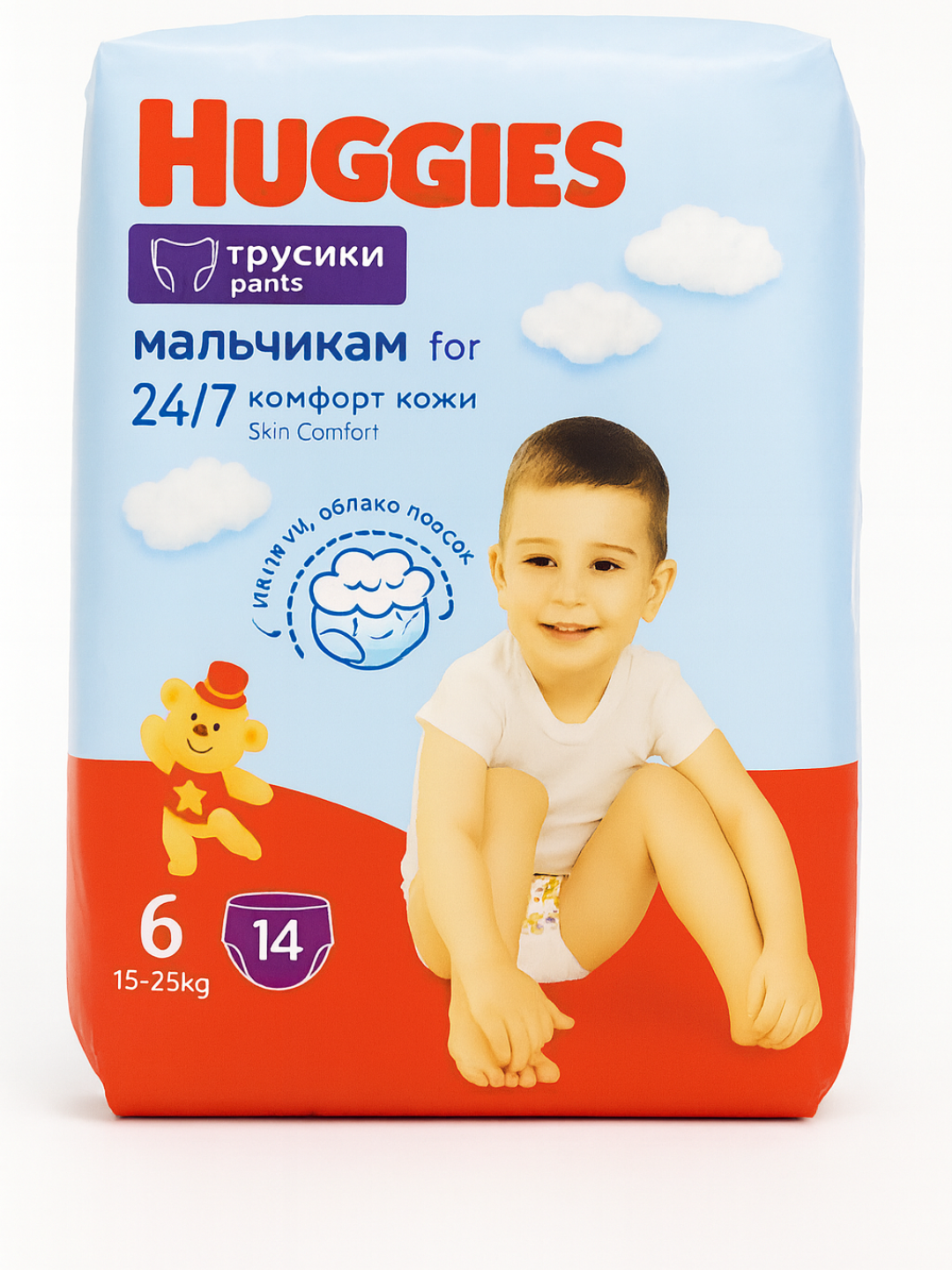Huggies Elite Soft трусики для мальчиков размер 6, 15–25 кг