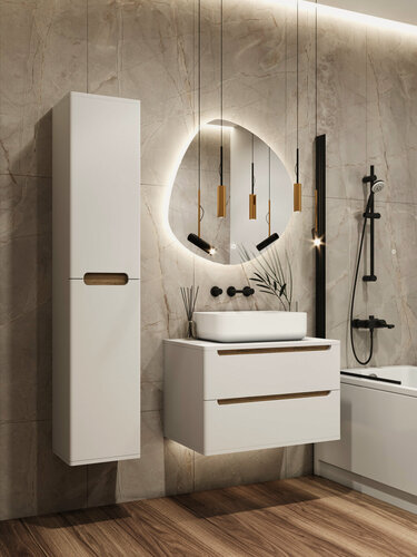 Изображение товара Шкаф Пенал в Ванную Комнату VORQUA 170х30х35 см. TYPE002PBB белый