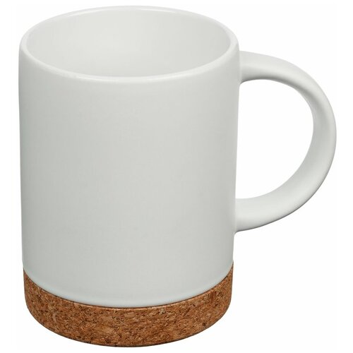 Кружка с пробковой подставкой Corky, белая