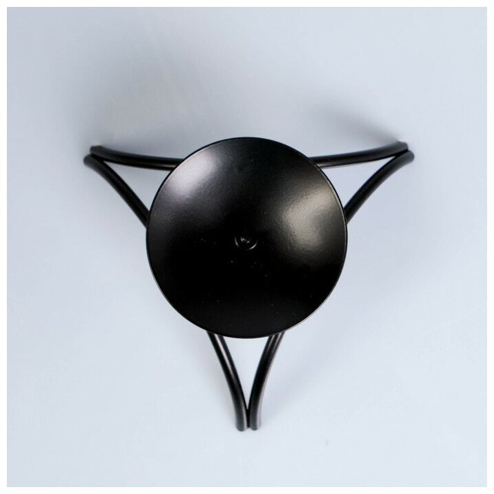 Подсвечник металл на 1 свечу "Олимп", 4х11 см, черный 1596048 - фотография № 2