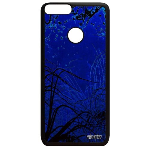 фото Качественный чехол на телефон // huawei p smart 2018 // "травы" дизайн океан, utaupia, синий