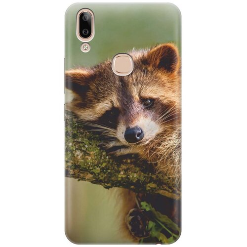 фото Gosso ультратонкий силиконовый чехол-накладка для vivo y85 / v9 с принтом "задумчивый енот"