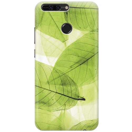 фото Силиконовый чехол на honor 8 pro / хонор 8 про с принтом "зеленые листья" gosso